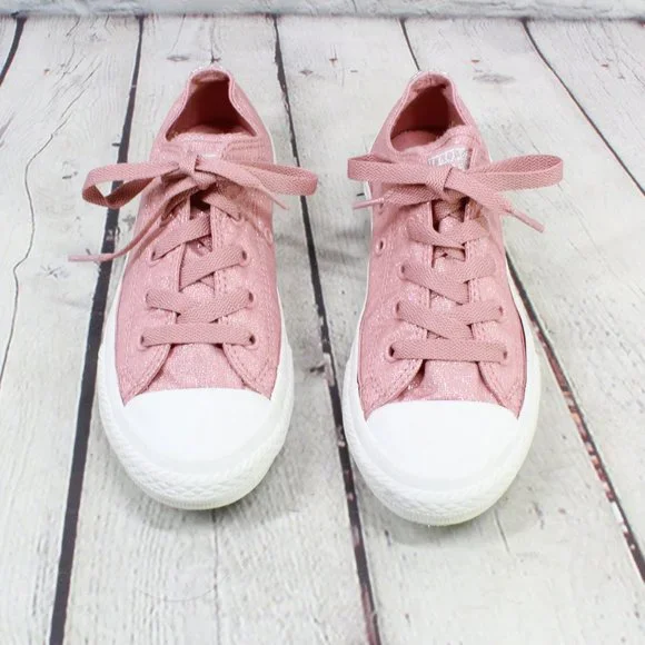 Converse Chuck Taylor All Star Pink Glitter Canvas Sneakers Size 13.5 - Picture 5 of 9